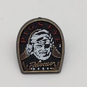 Pigs Eye Pilsner Beer Pin Badge Vintage Collectible Lapel Pin